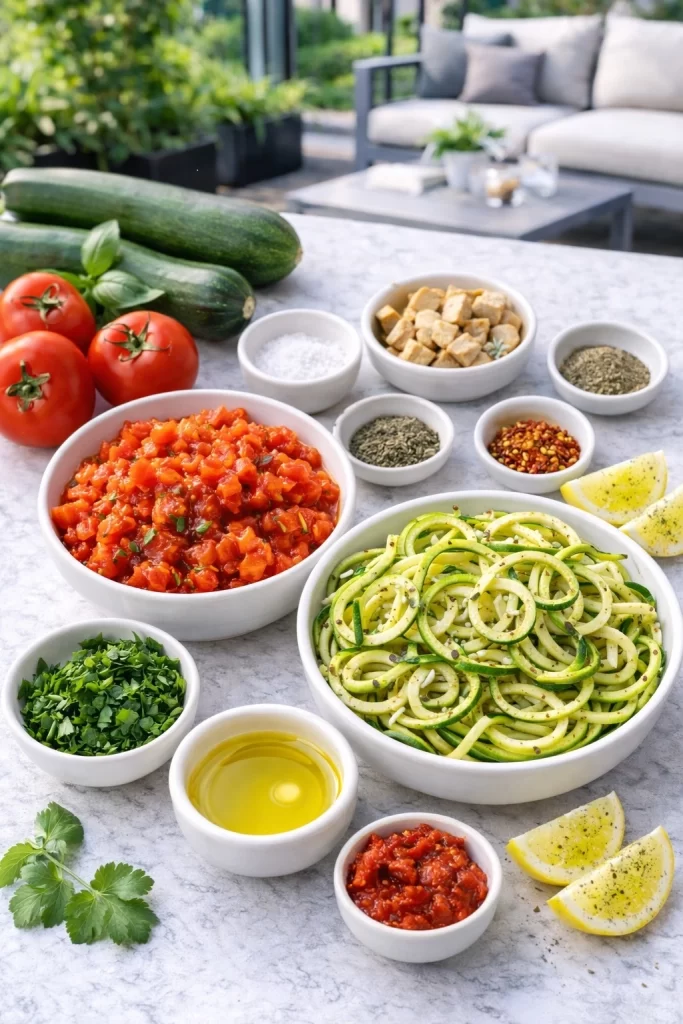 zucchini noodles with tomato basil sauce pic 2