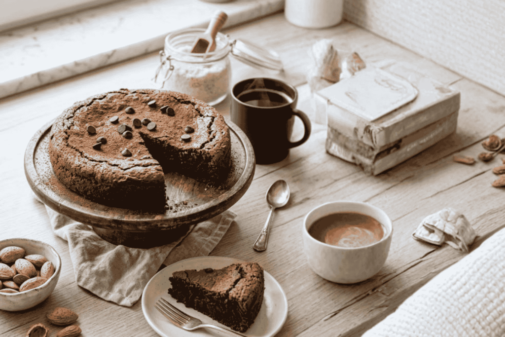almond flour chocolate cake (sugar free)