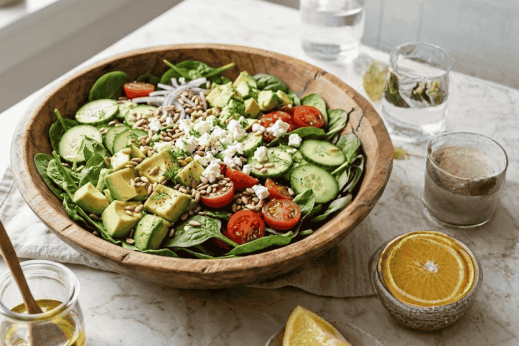 avocado & spinach salad