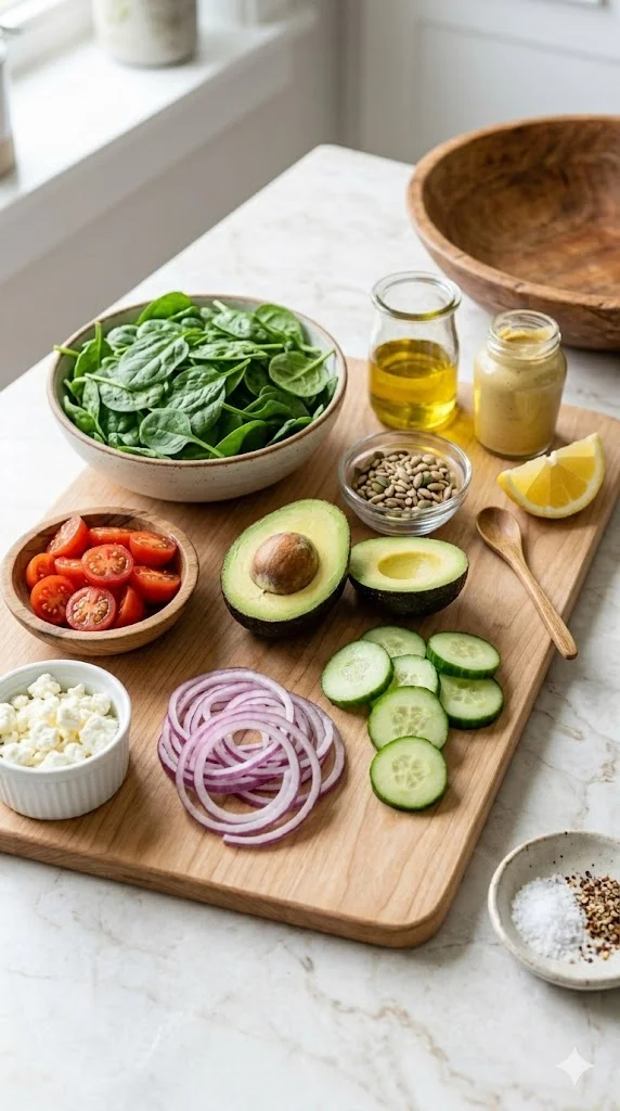 avocado & spinach salad pic 2