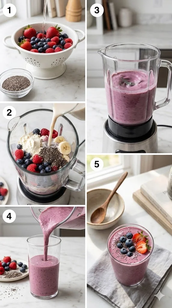 berry chia protein smoothie pic 3 (1)