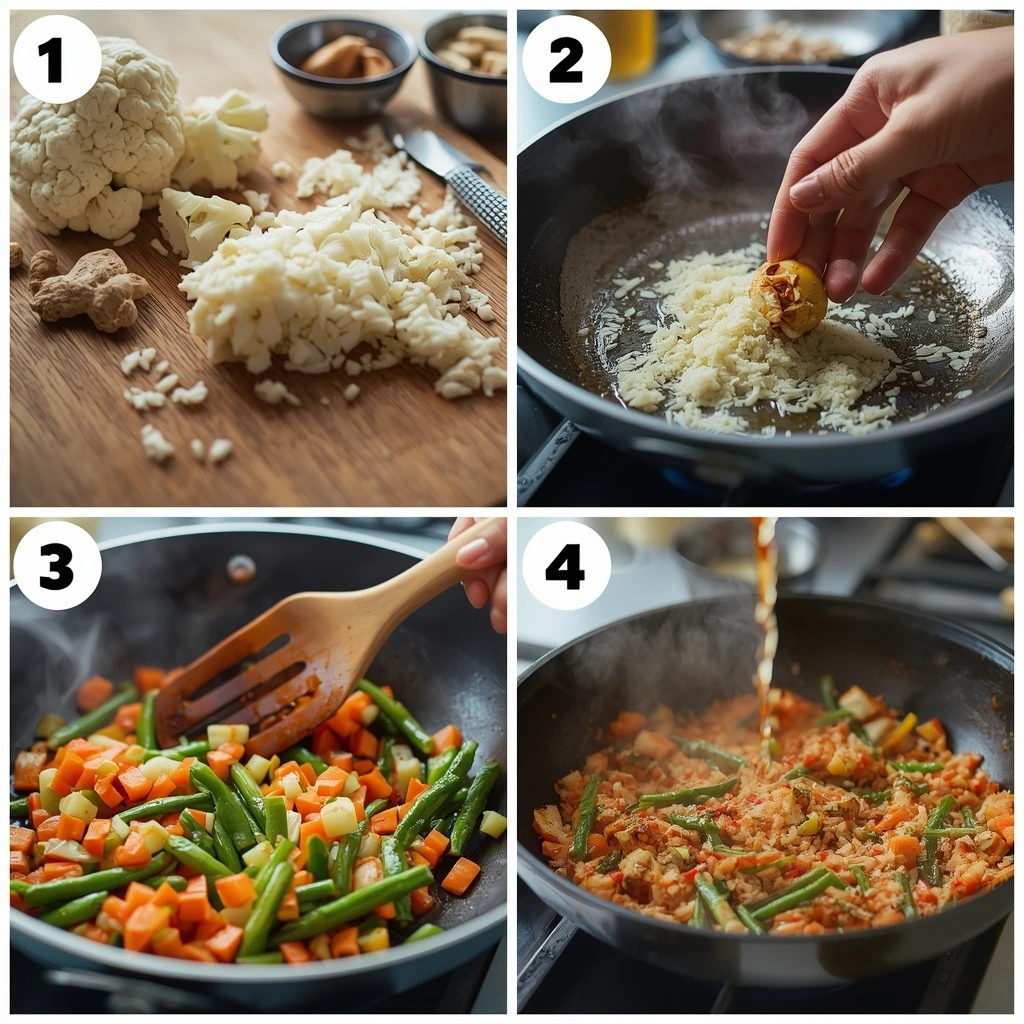 cauliflower rice stir fry pic 3