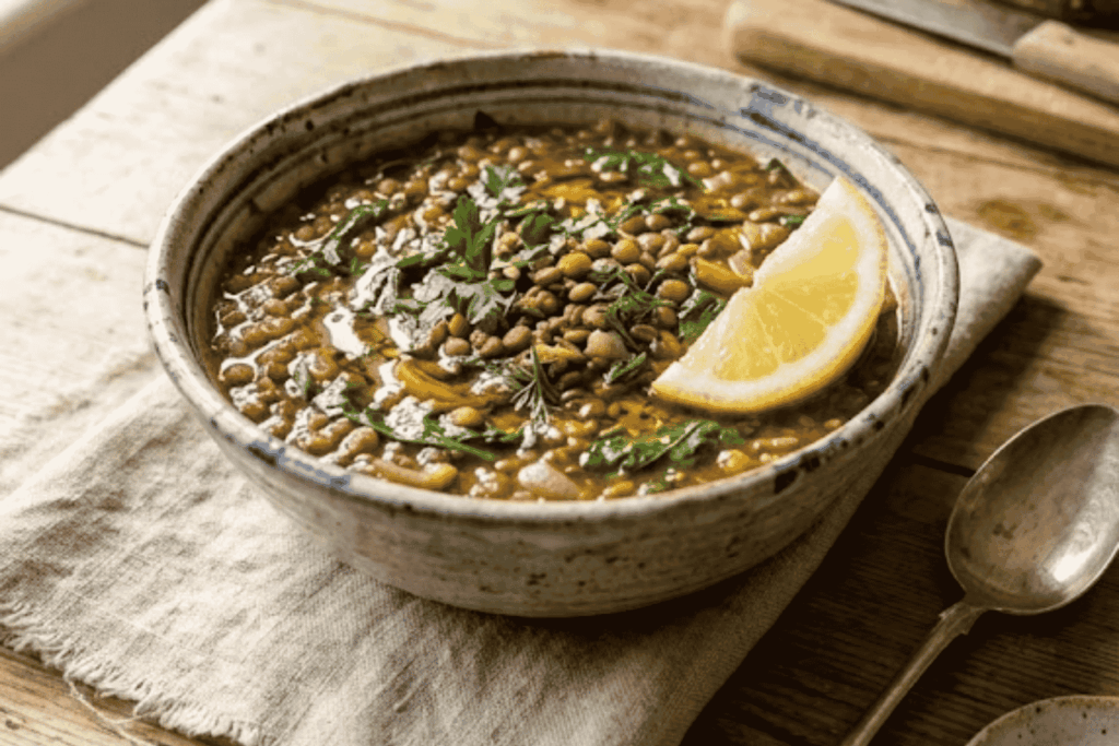 lentil & spinach soup