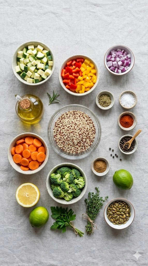 quinoa & roasted vegetable bowl pic 2