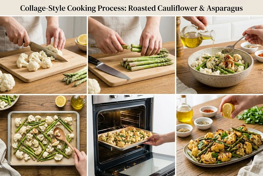 roasted cauliflower and asparagus pic 3