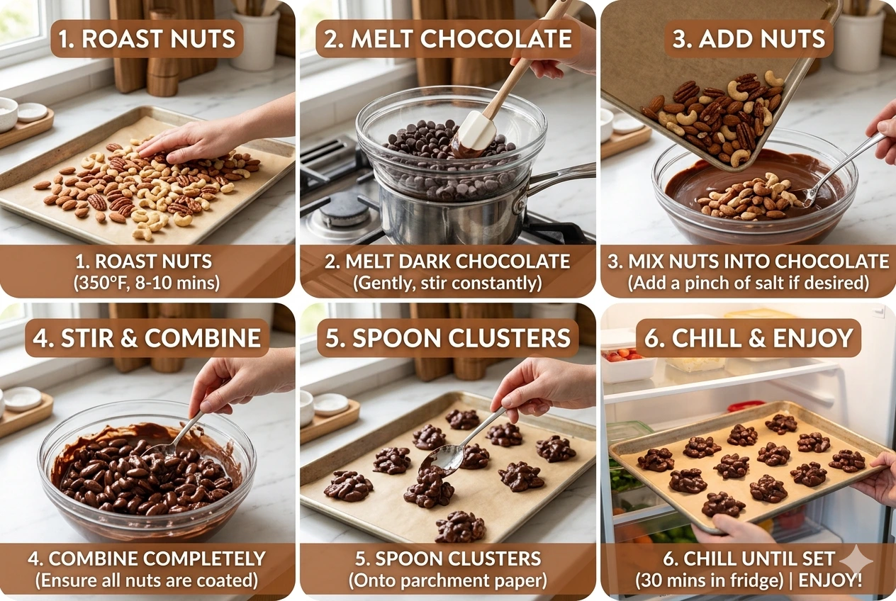 dark chocolate nut clusters pic 3