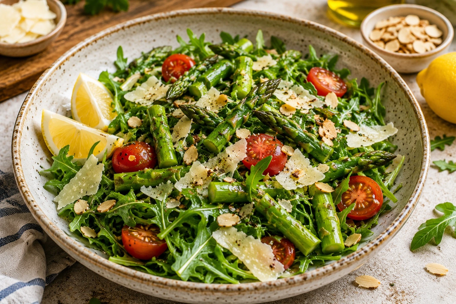 pic 1 parmesan, arugula & asparagus salad
