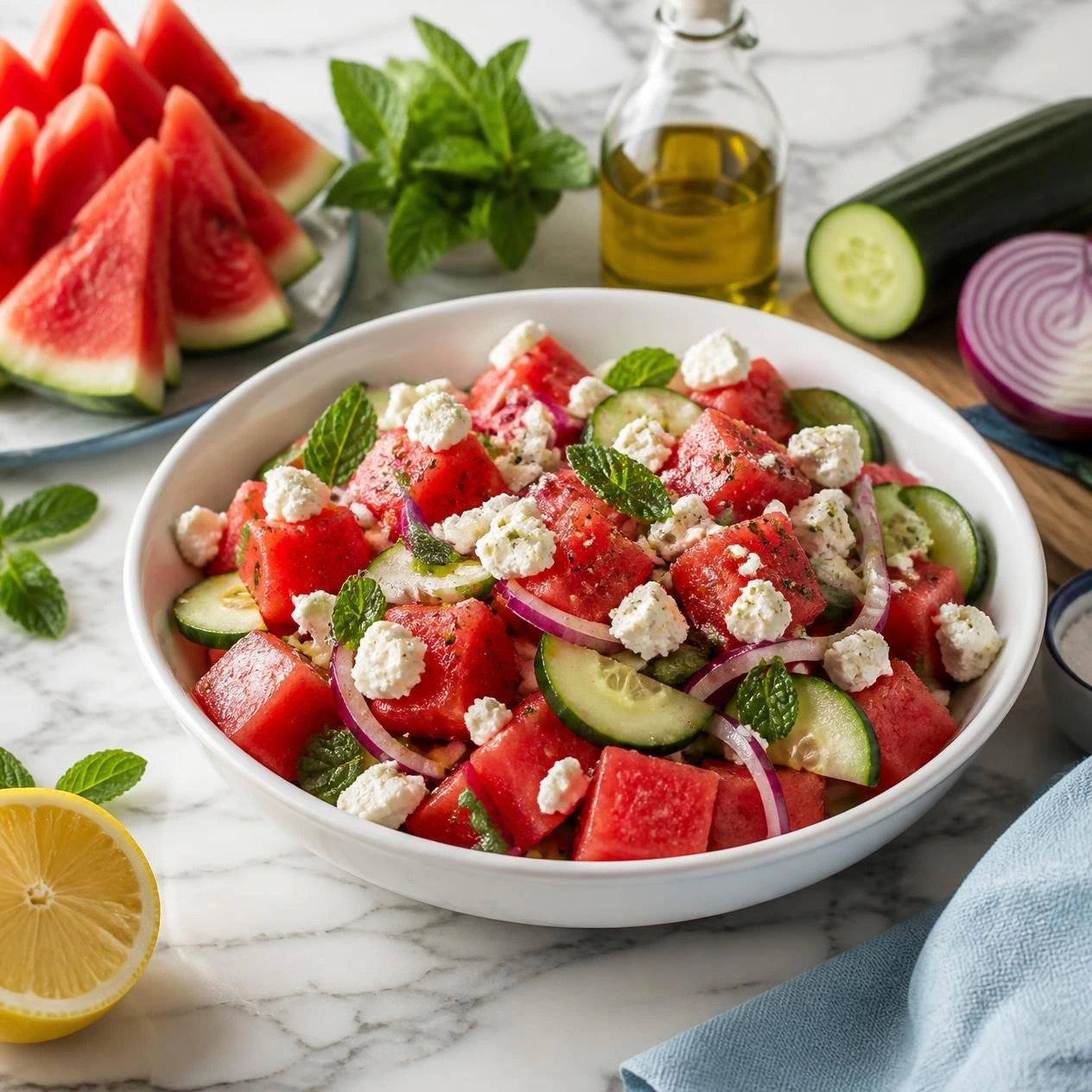 pic 1 watermelon, feta & mint salad