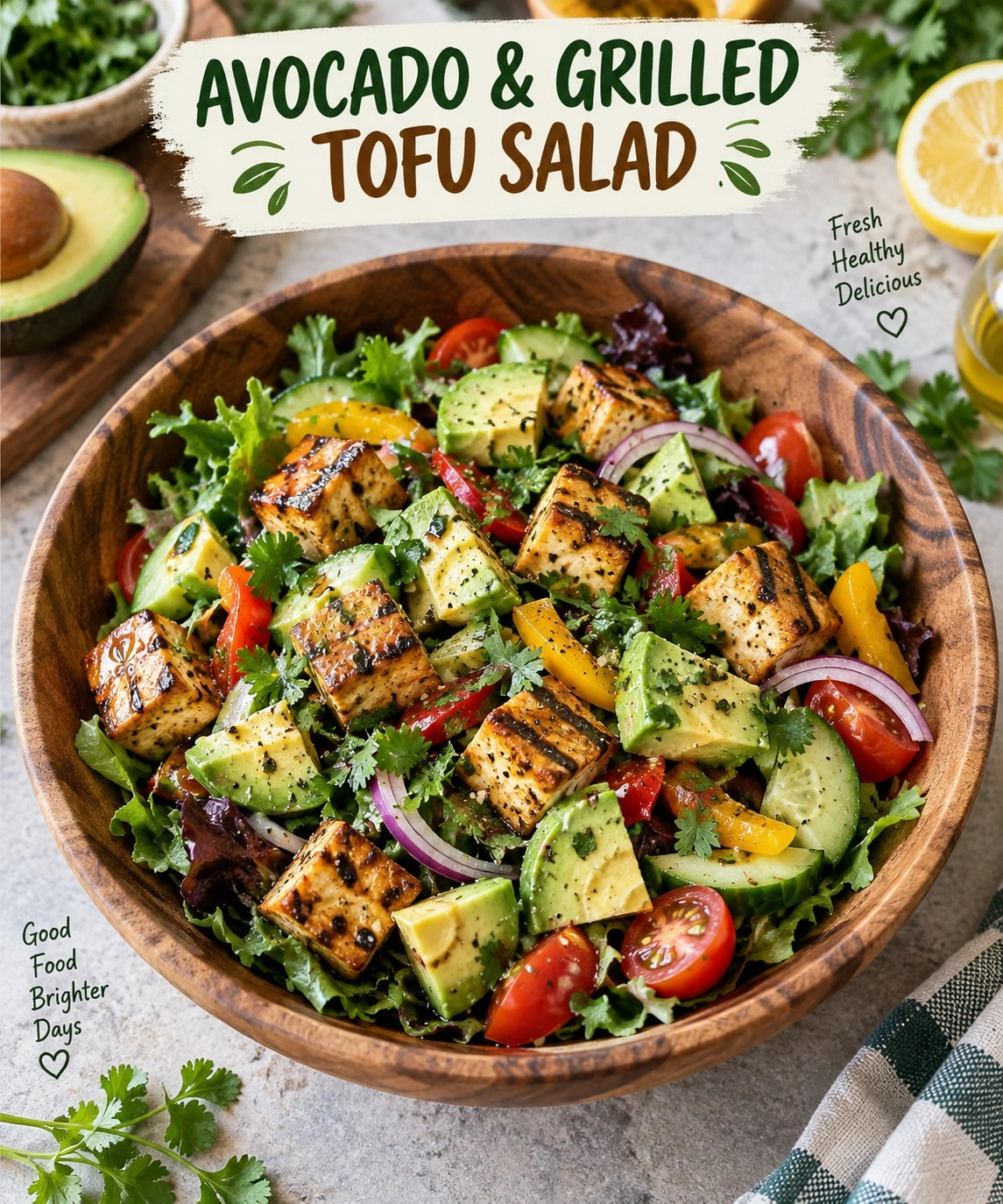 pic 1 avacado & grilled tofu salad