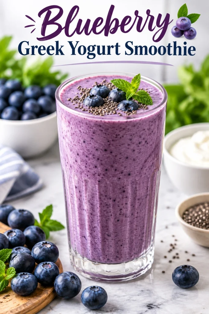 pic 1 blueberry greek yogurt smoothie