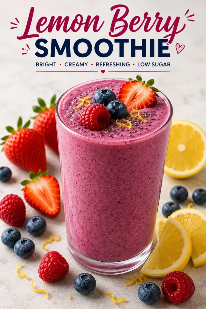 🍋🫐 Lemon Berry Smoothie pic 1 lemon berry smoothie