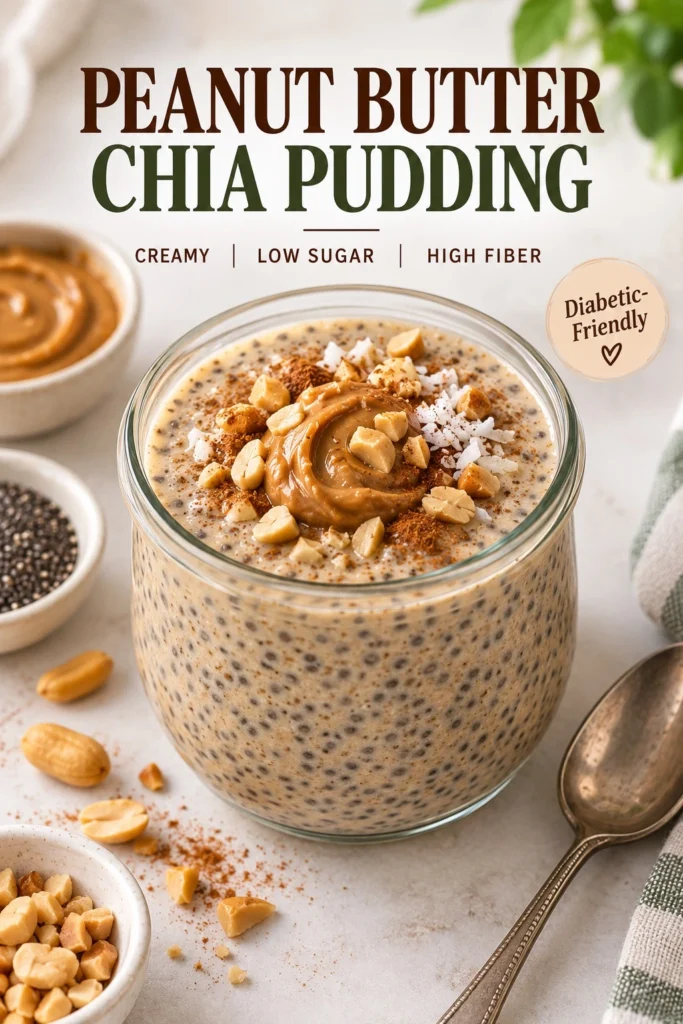 🥜 Peanut Butter Chia Pudding – Creamy, Low-Sugar & Diabetic-Friendly pic 1 peanut butter chia pudding
