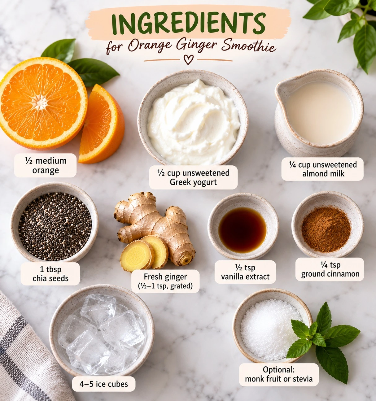 🍊 Orange Ginger Smoothie – Refreshing, Low-Sugar & Diabetic-Friendly pic 2 orange ginger smoothie