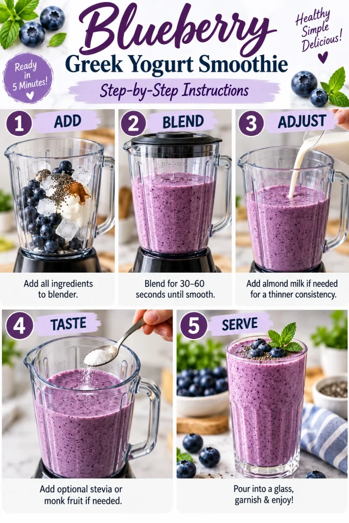 pic 3 blueberry greek yogurt smoothie