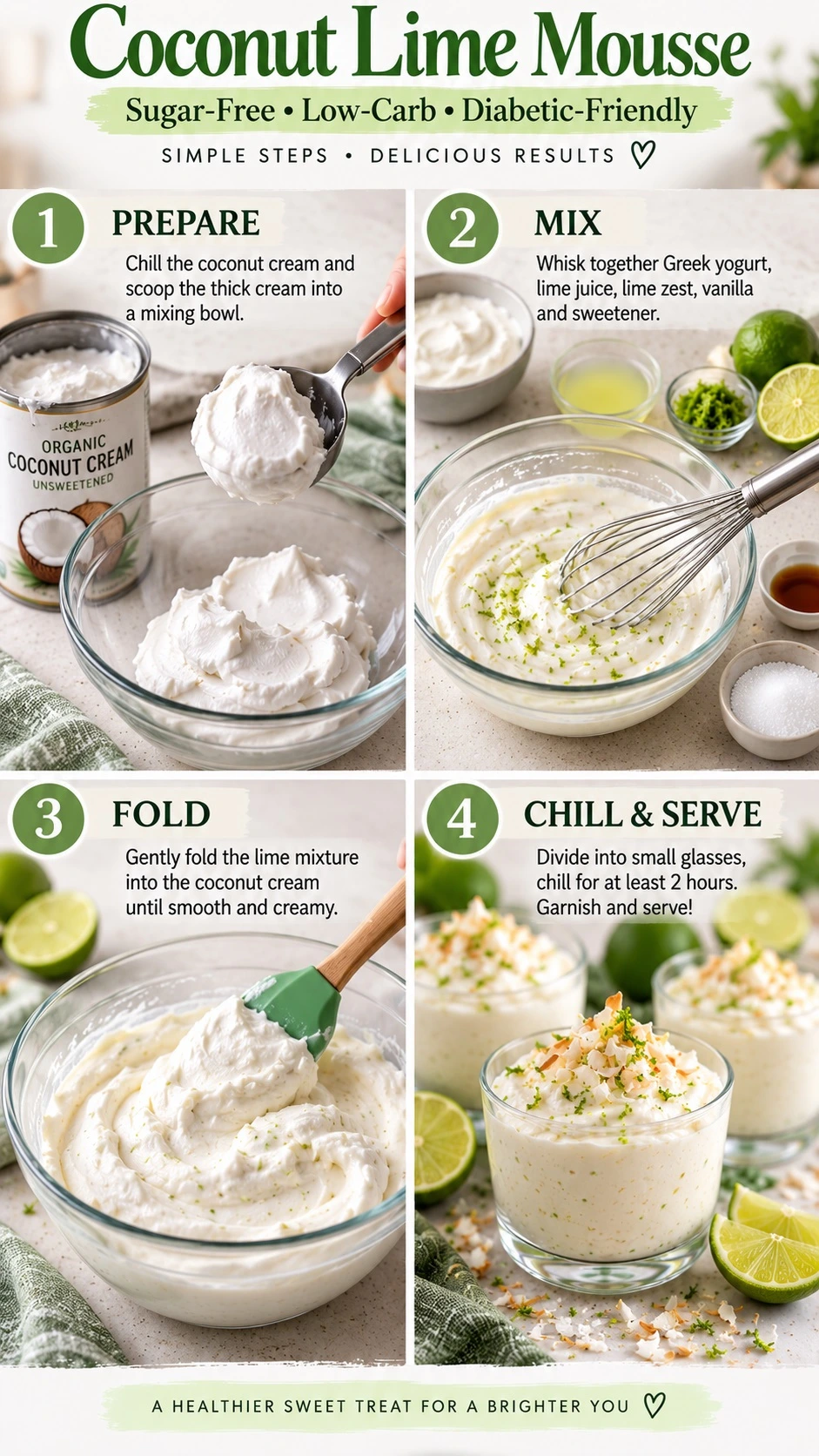 🥥 Coconut Lime Mousse β Sugar-Free & Diabetic-Friendly pic 3 coconut lime mousse