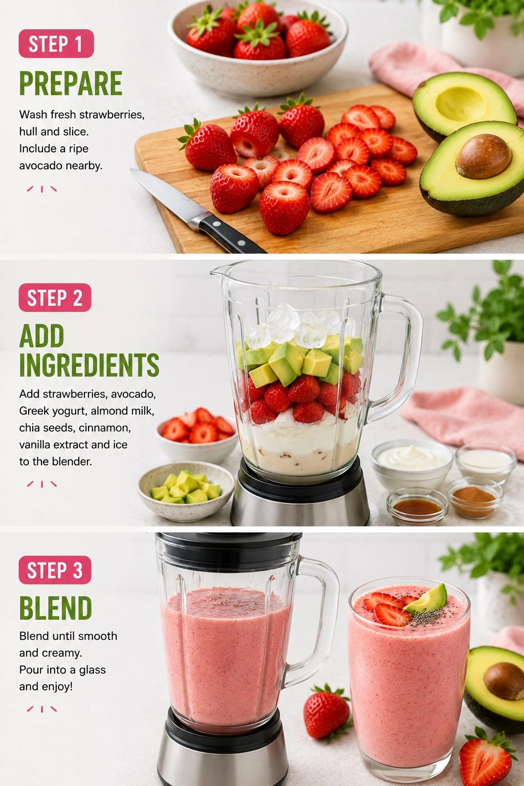 pic 3 strawberry avacado smoothie