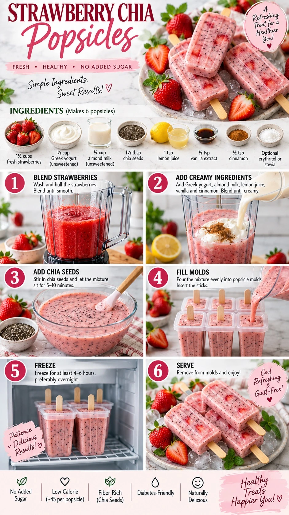 🍓 Strawberry Chia Popsicles – No Added Sugar pic 3 strawberry chia popsicles